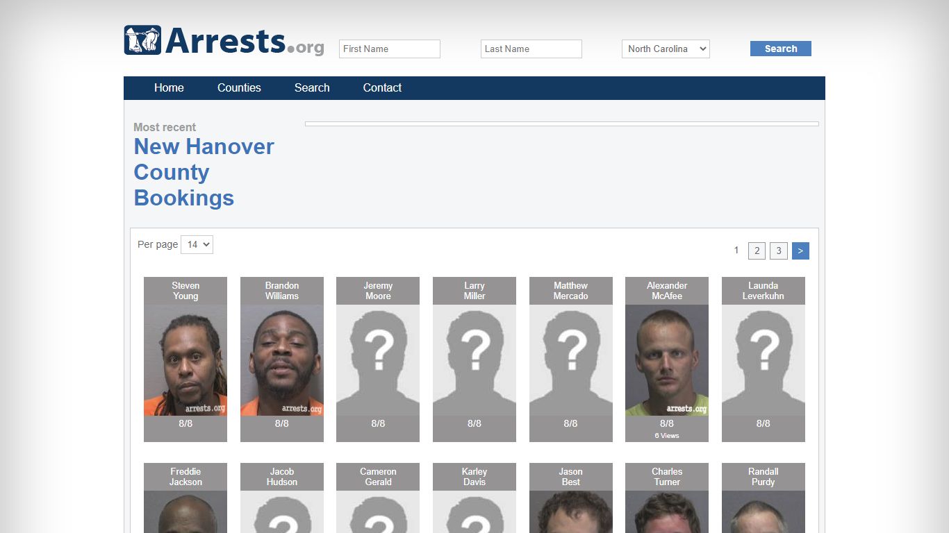 New Hanover County Arrests and Inmate Search